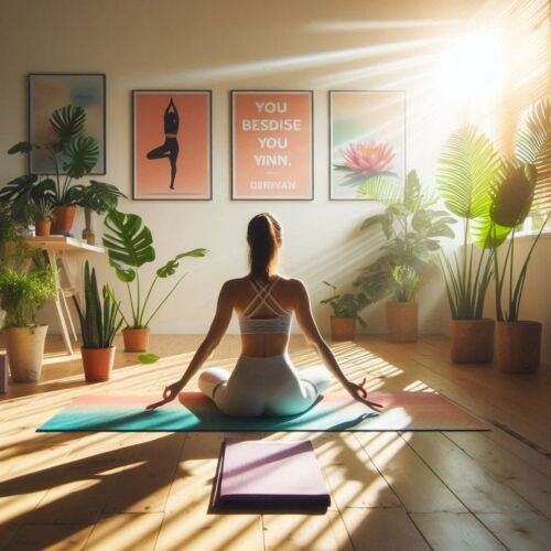 mujer practicando yoga